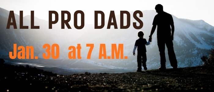 dad and child walking