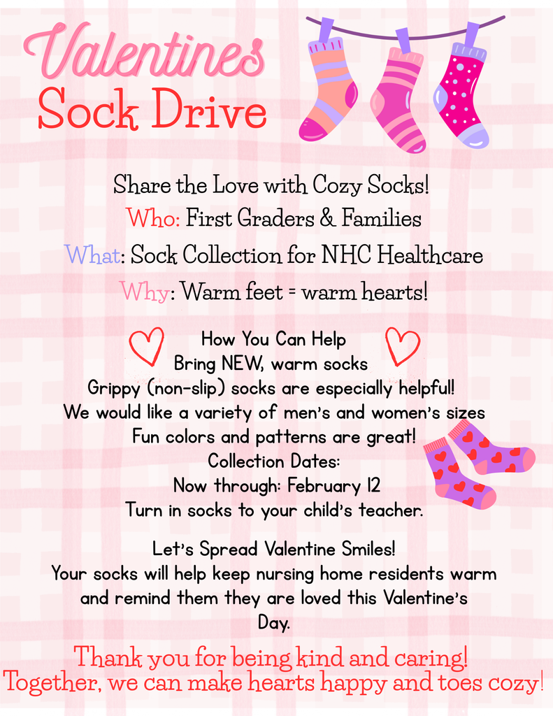 valentine's sock drive