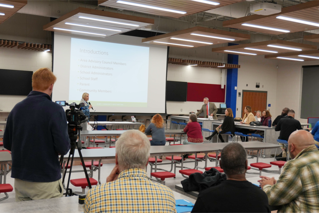 Community input meeting being held at Wagener-Salley High.