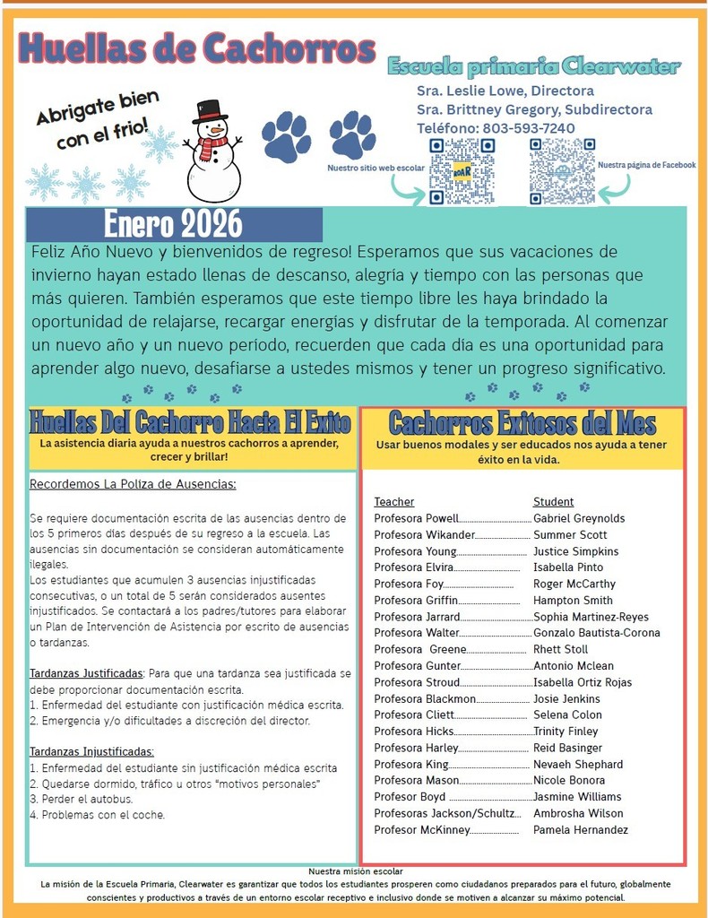 January 2026 Newsletter Spanish