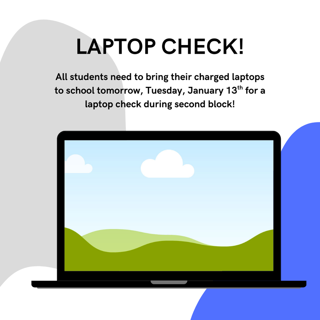 Laptop Check Tuesday, January 13