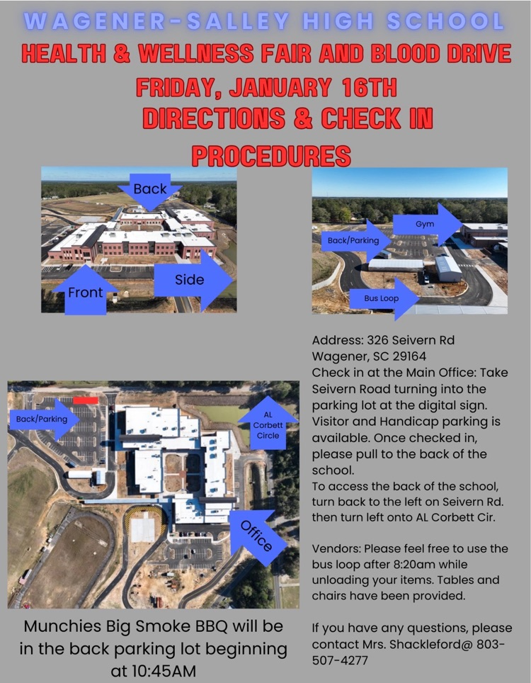 Health Fair directions flyer