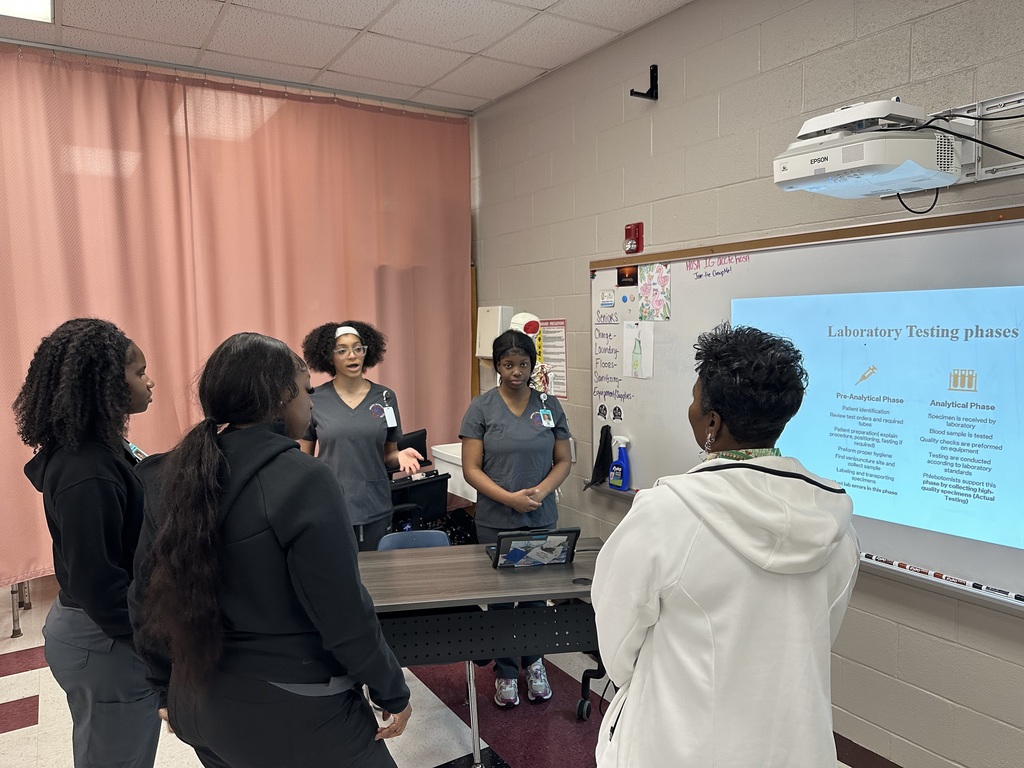 Health Science students present phlebotomy information