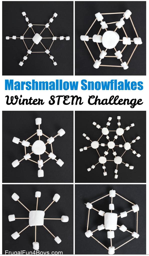 Marshmallow Snowflake STEM Challenge
