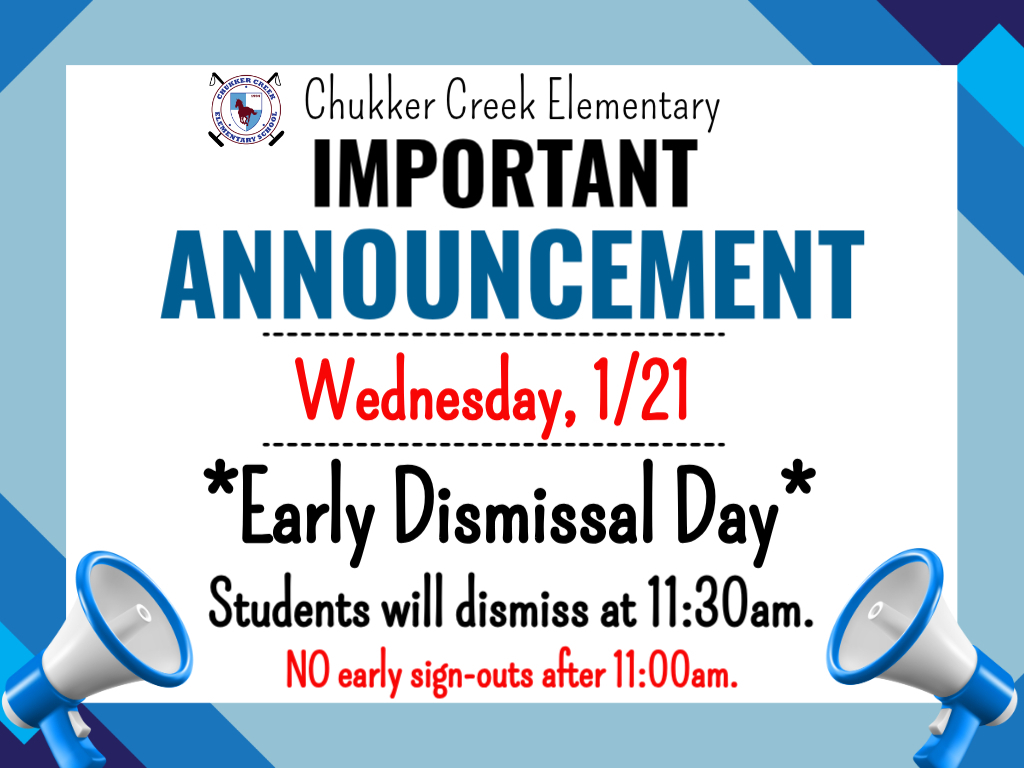 Early Dismissal Reminder with 2 mega phones