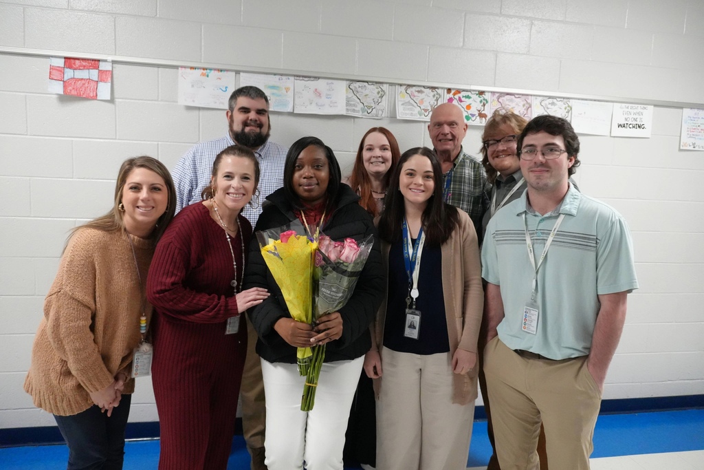 Group of ELA teachers celebrating together for Honor Court.