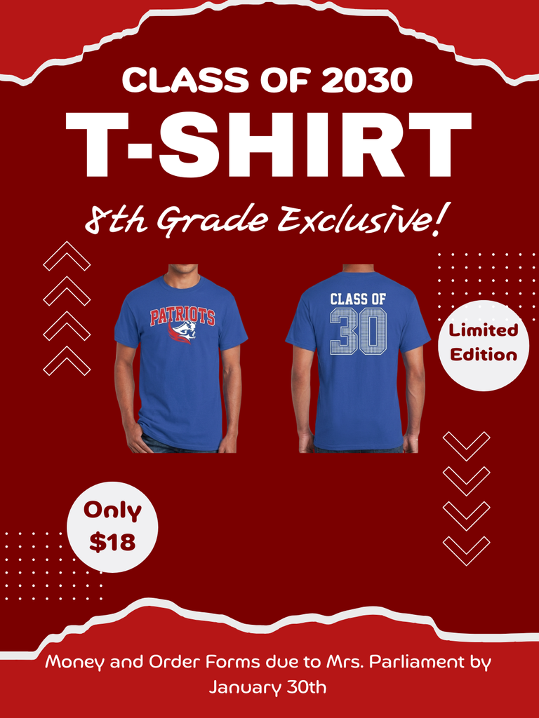 Class of 30 t-shirt flyer