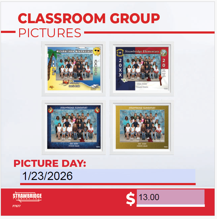 Classroom group pictures picture day January 23, 2026