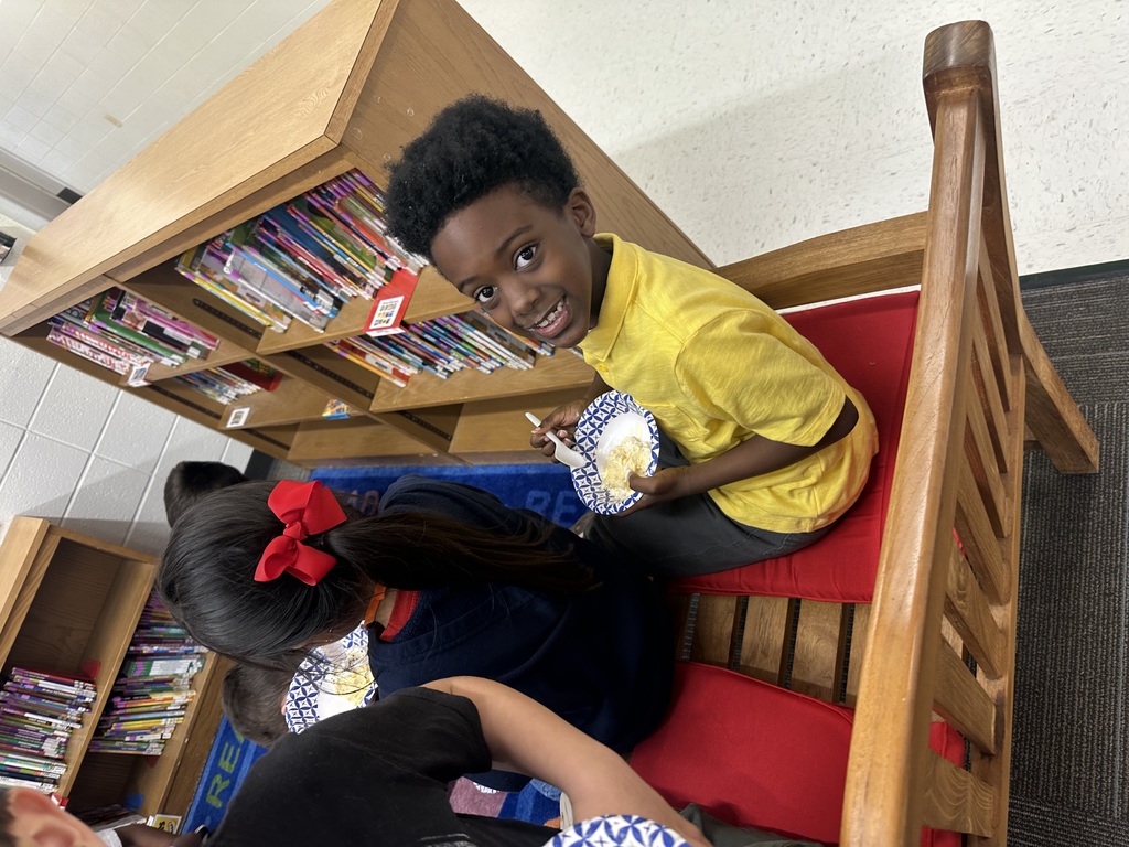 Students eating ice cream.