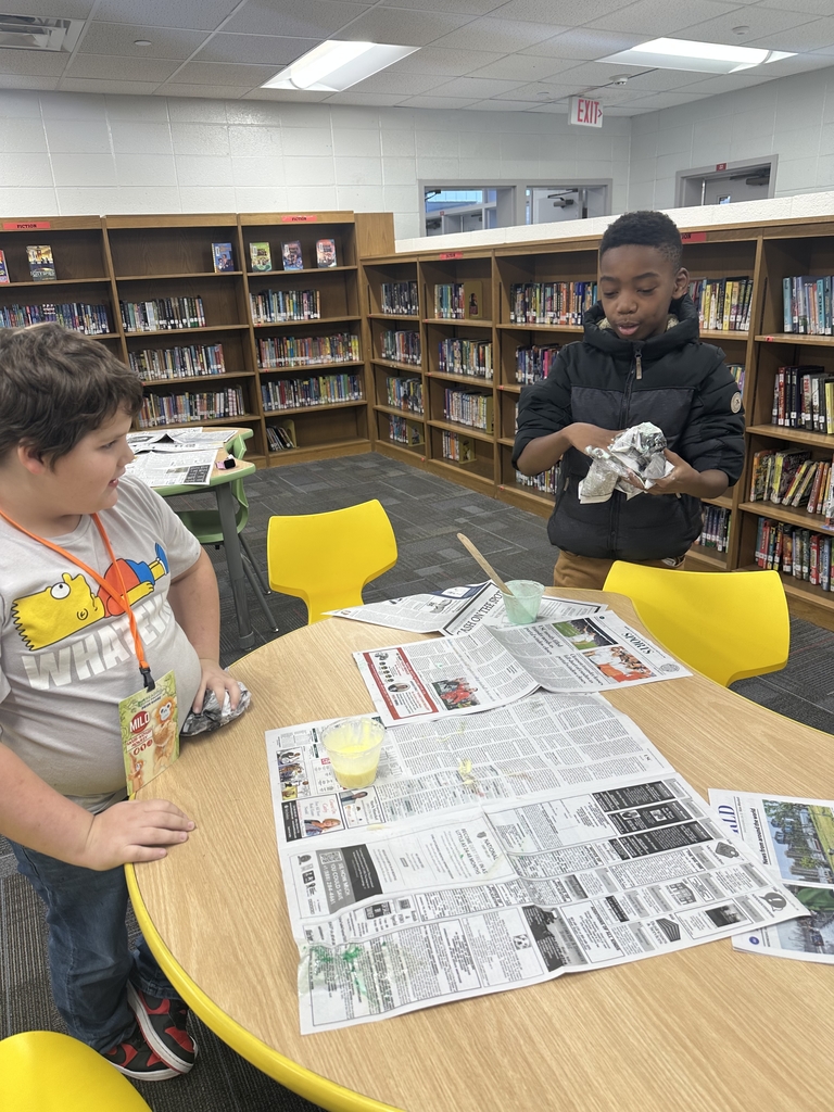 Students making slime.