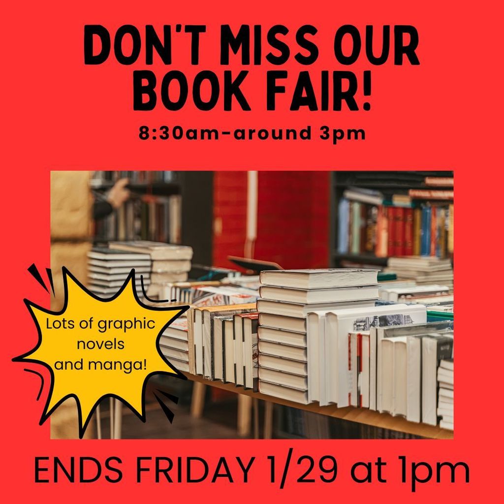 DONT MISS OUR BOOK FAIR!