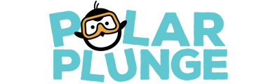 An image of the words Polar Plunge with a penguin in place of the letter O.