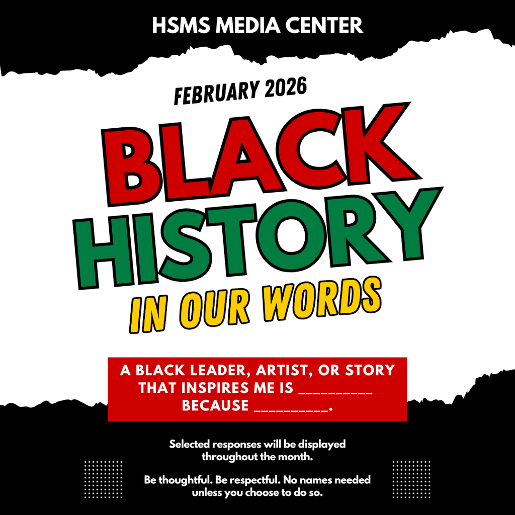 Black History in our words Media Center display