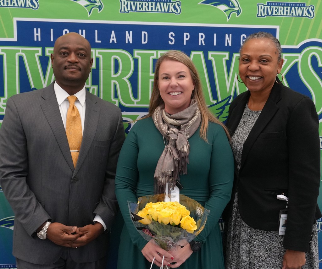  Superintendent Corey Murphy, Principal Paige Day, MS Asst Superintendent Phyllis Gamble.