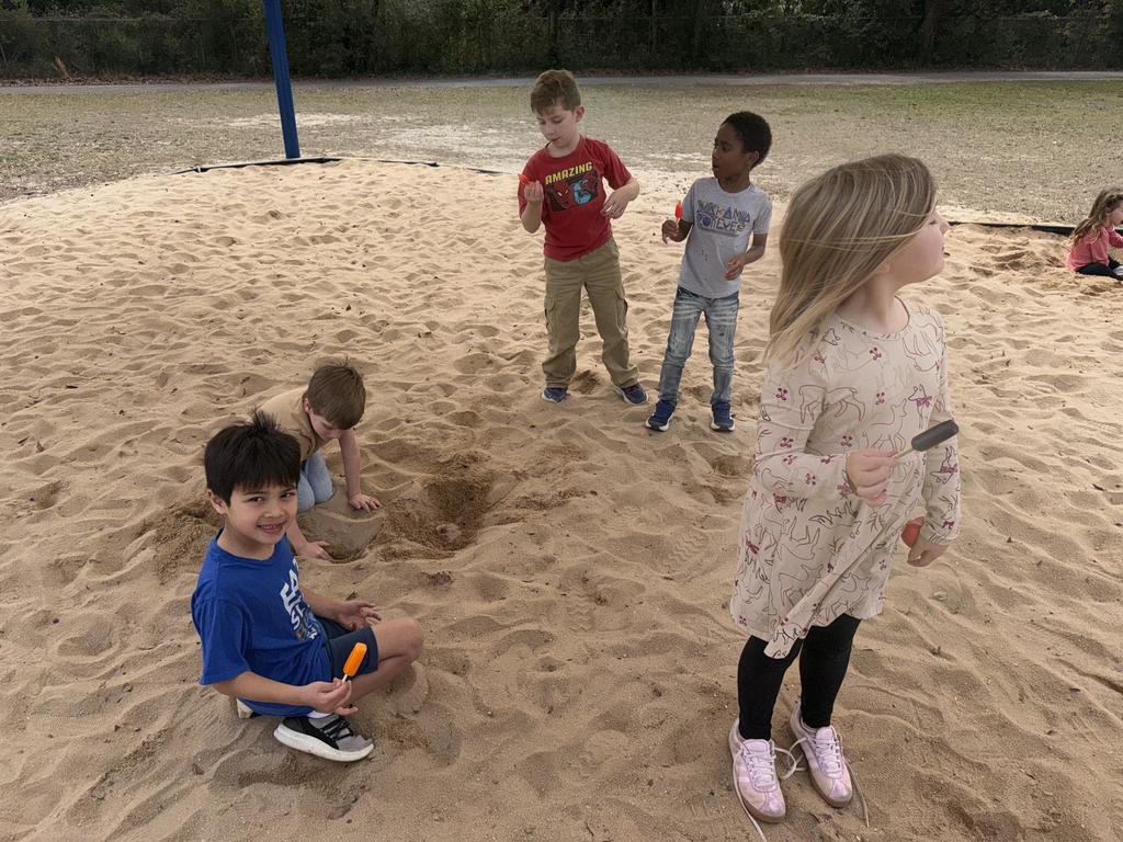 First Graders on Playground