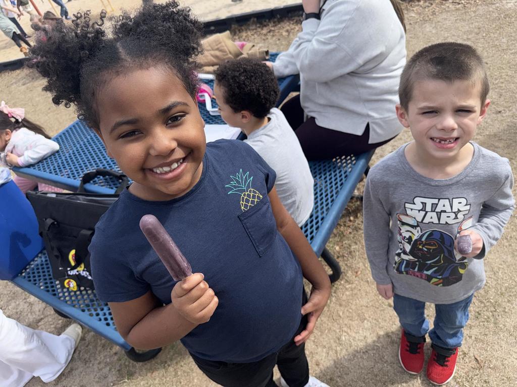 First Graders on Playground