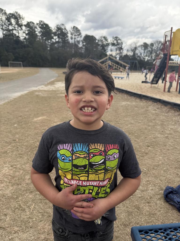 First Graders on Playground