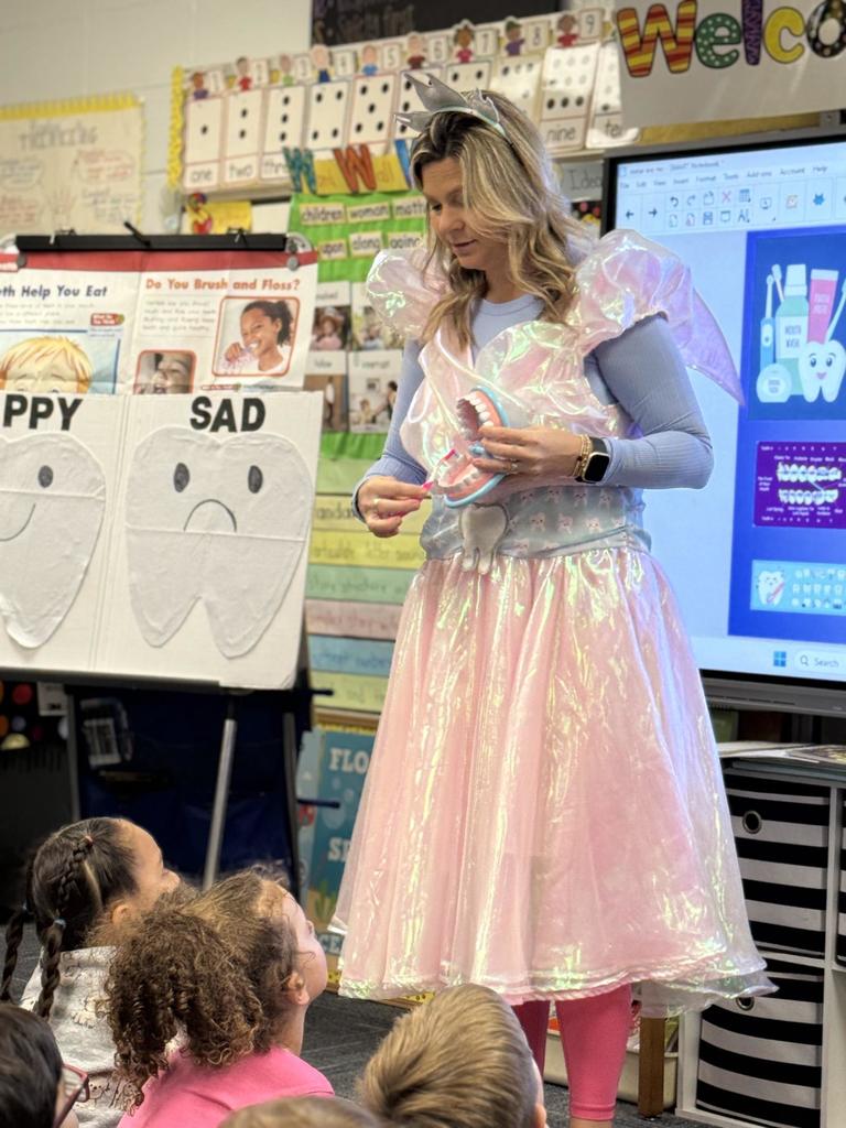 First Grade Visitor = Dental Health Month