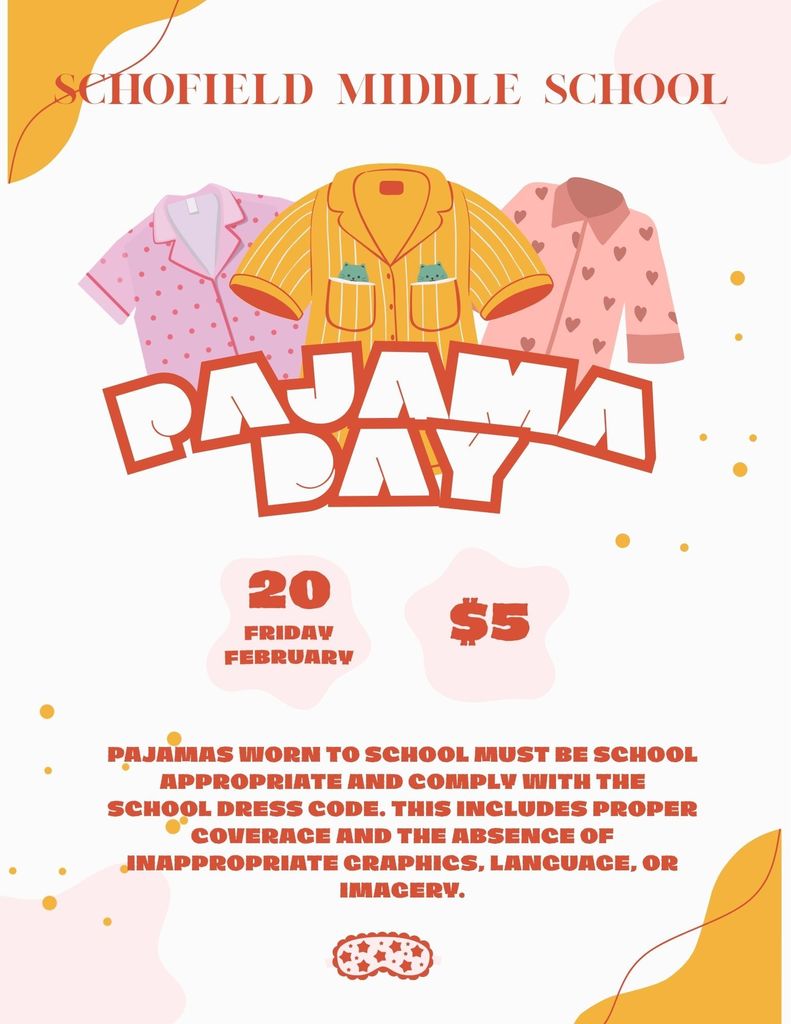Flyer contains picture of Pajamas