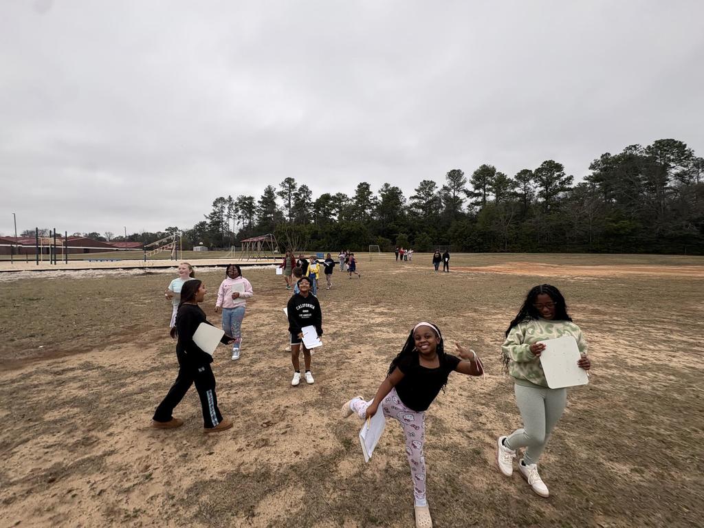 Students making nature observations