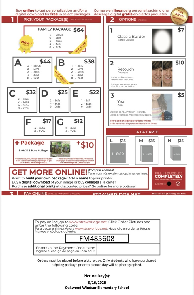 spring picture order forms 