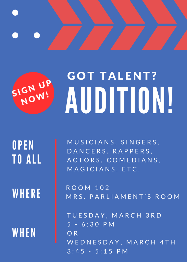talent show audition flyer