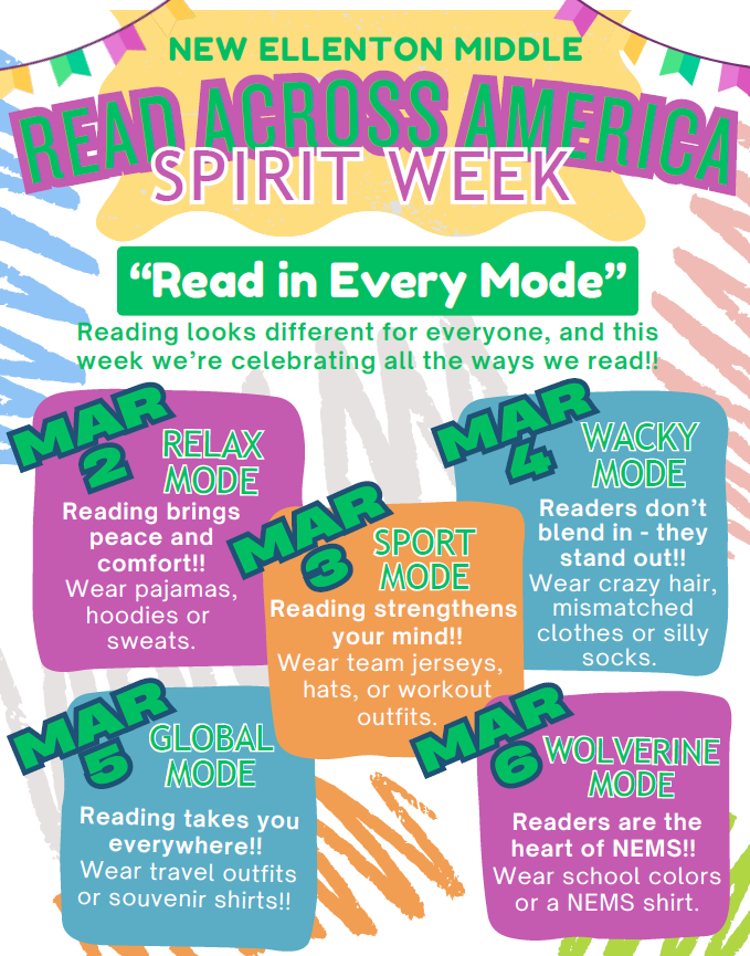 NEMS Read Across America Spirit Week