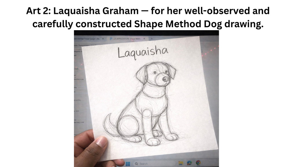 sketch of a dog sitting