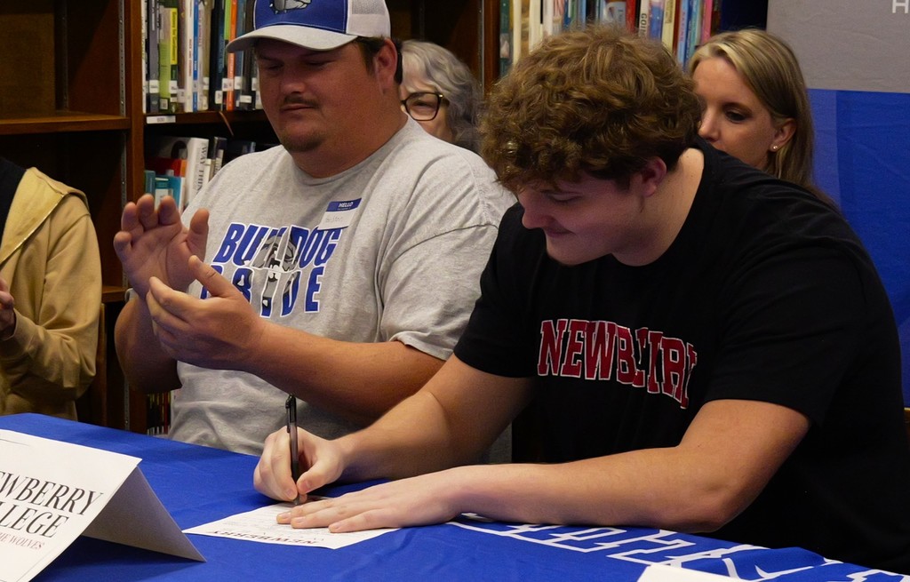 Gage Kirkbride signs Letter of Intent to Newberry College.