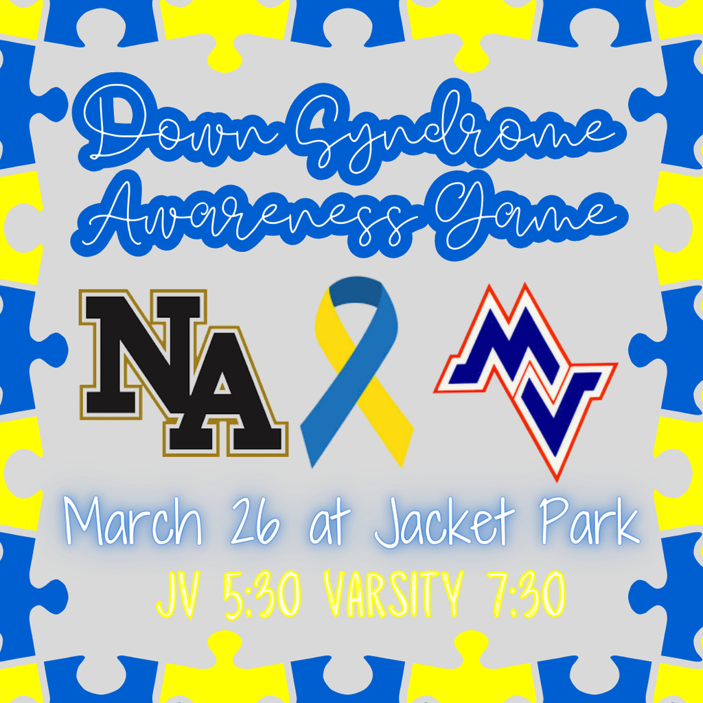 NA vs. MV with puzzle pieces around edge.