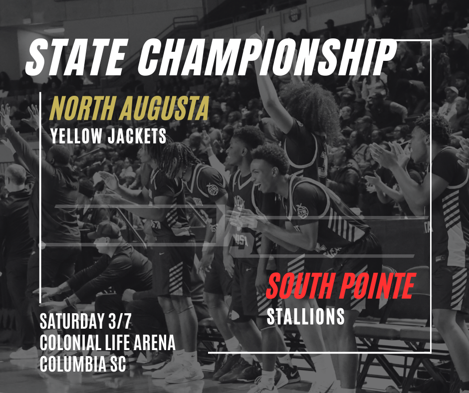 Boys cheering at game. 