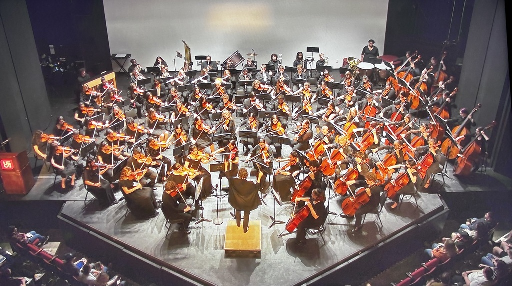  Orchestra Playing in Concert Hall.