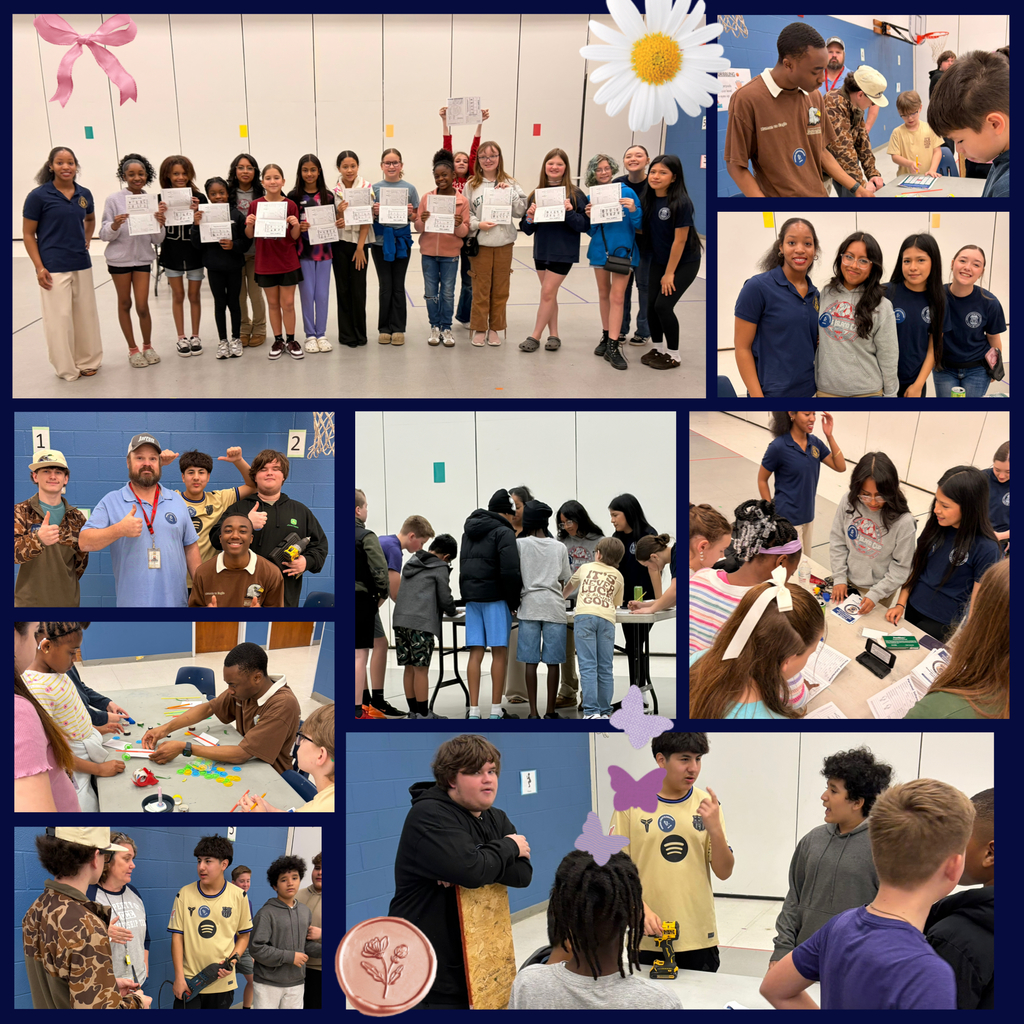 Collage of students at career fair