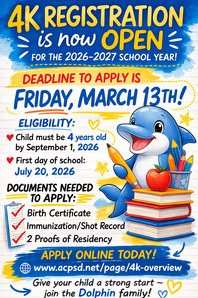 Pre -K  Registration Now Open