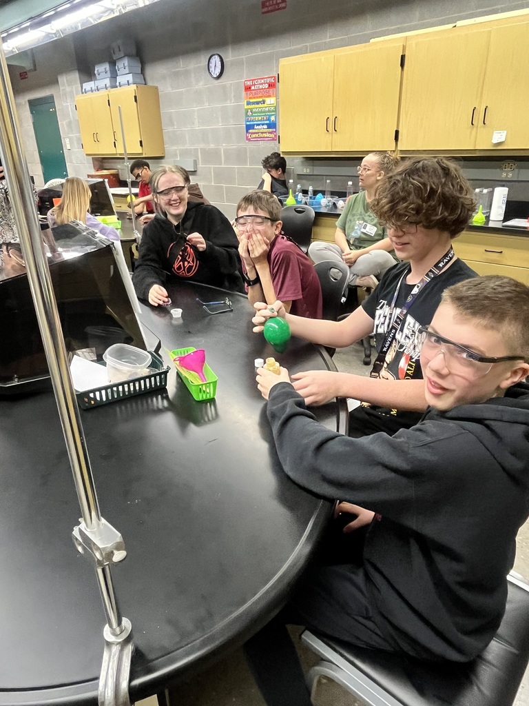 students doing an experiment