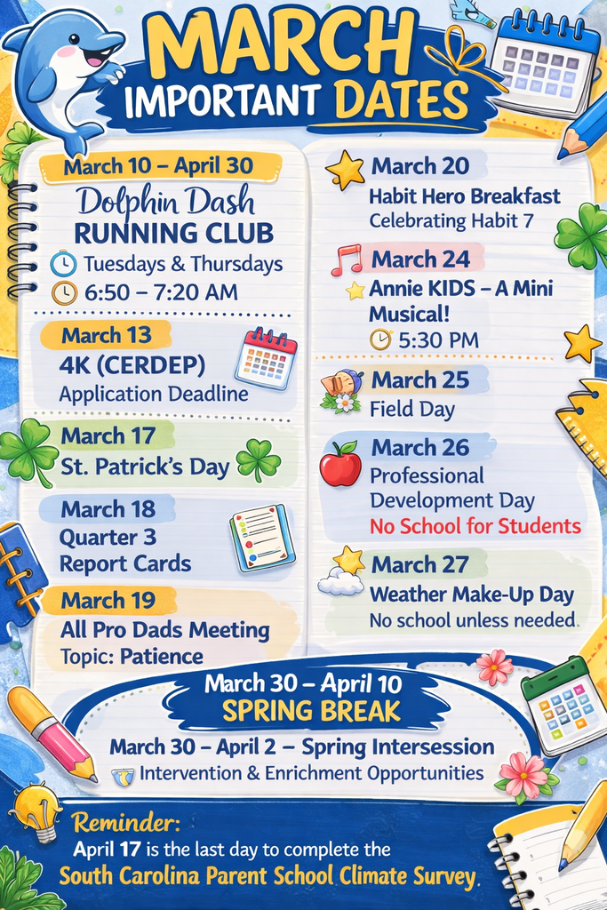 March Important Dates 