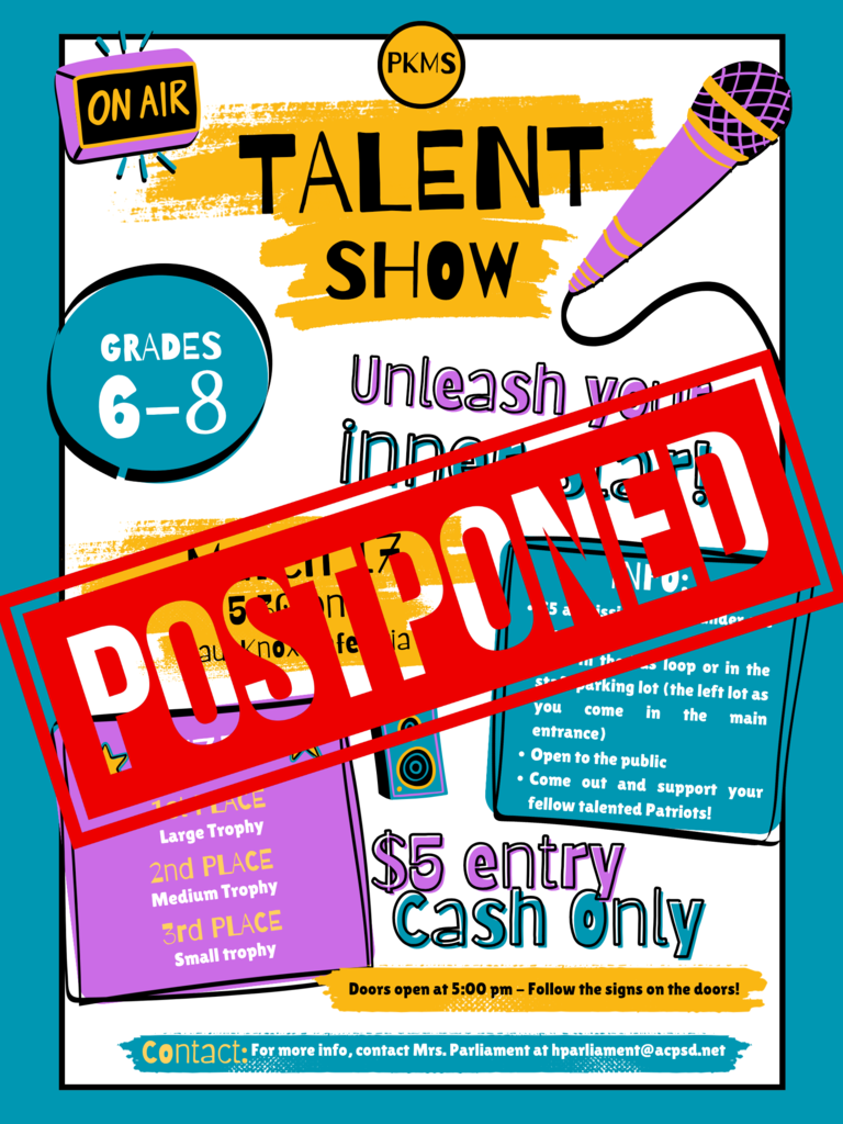 Talent show postponed 