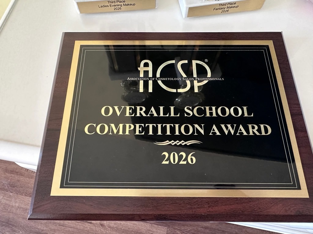 Image of cosmetology award plaque