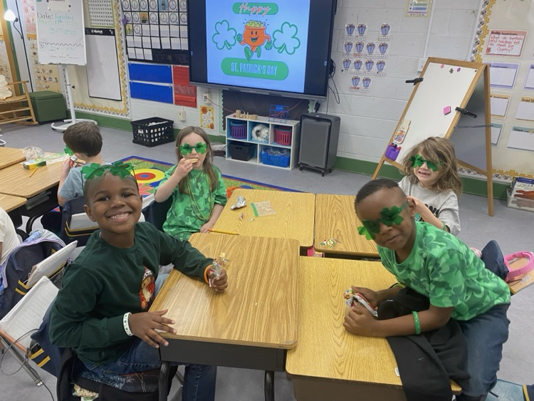 Students wearing green for St Patrick’s Day