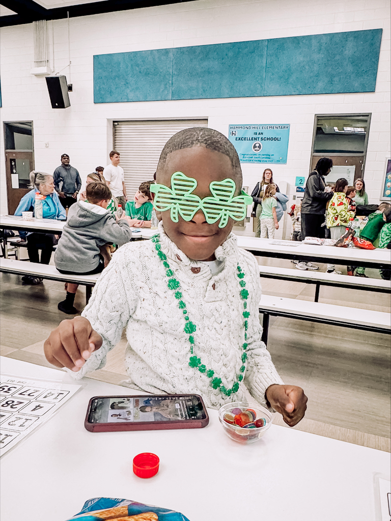 Hammond Hill student plays bingo.