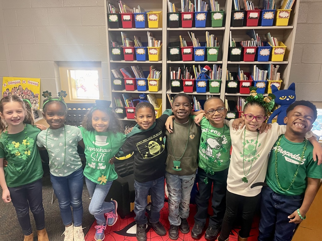 North Aiken Elementary School first grades pose together for a photo.