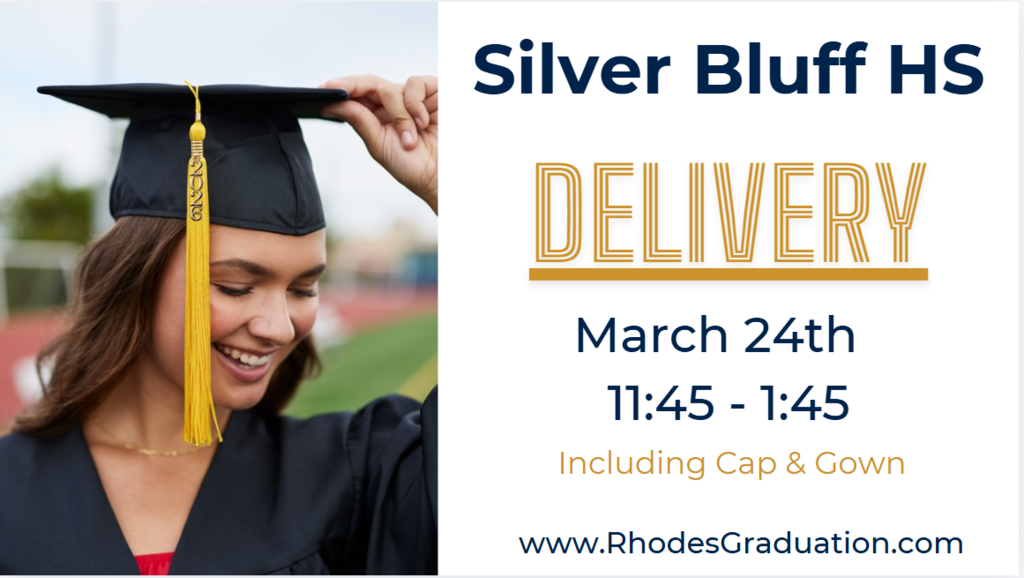 cap and gown delivery date March 24