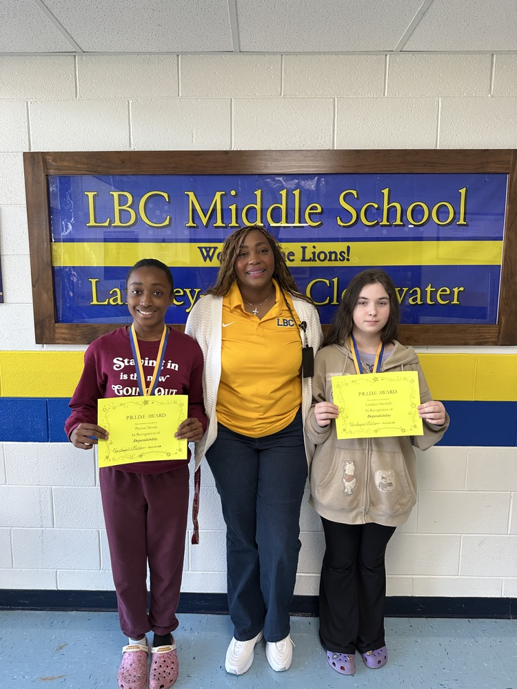Peyton Moore and London Mitchell student of the month