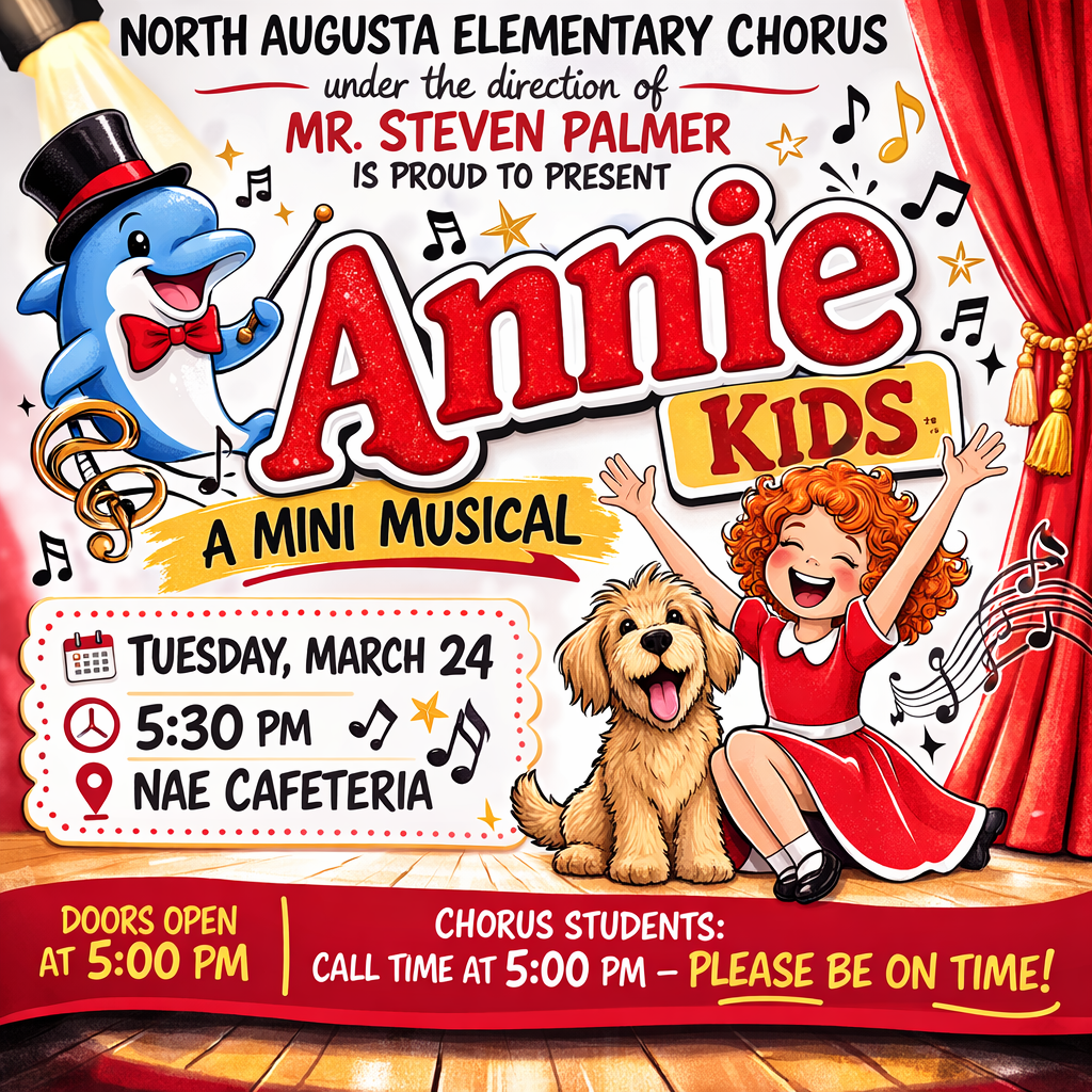 Annie Kids Mini Musical March 24th at 5:00