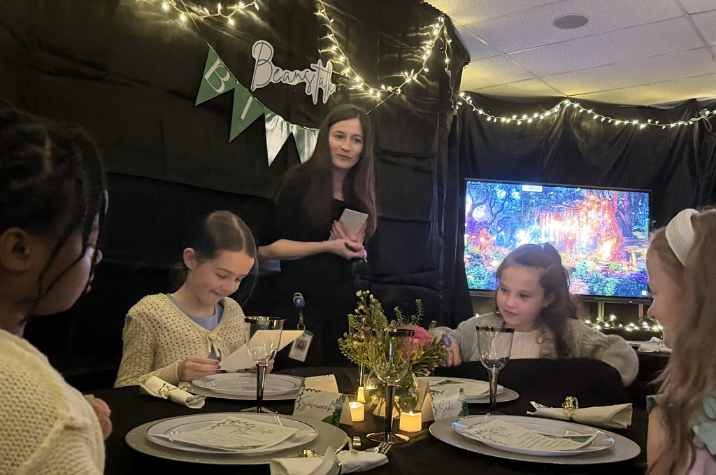 Parent volunteers served as wait staff.