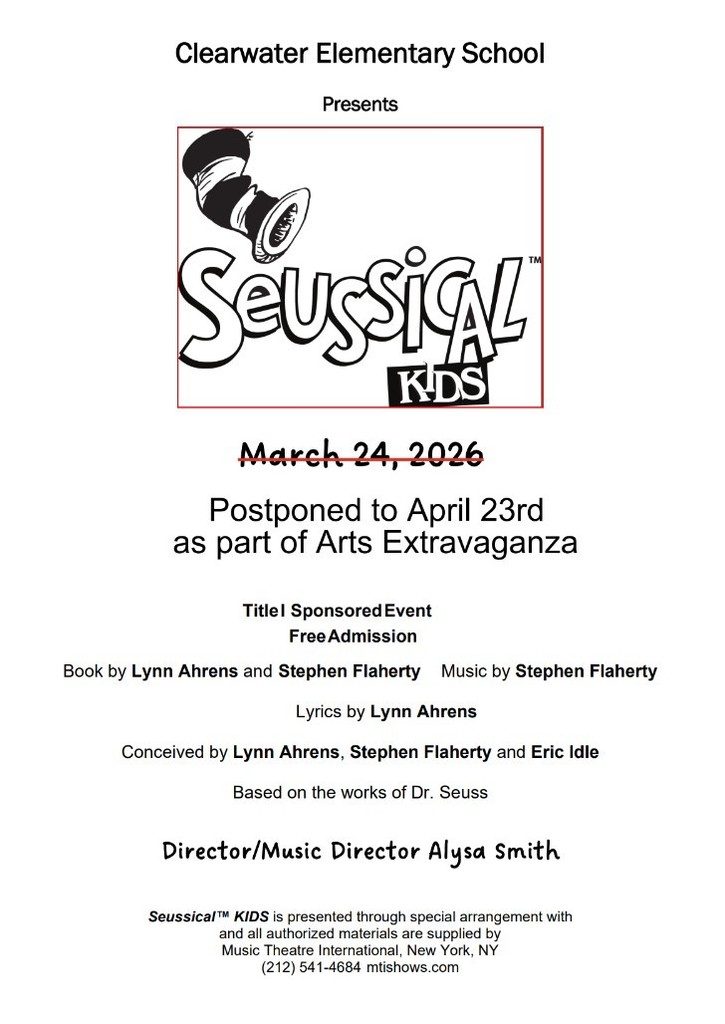 seussical postponed to april 23rd
