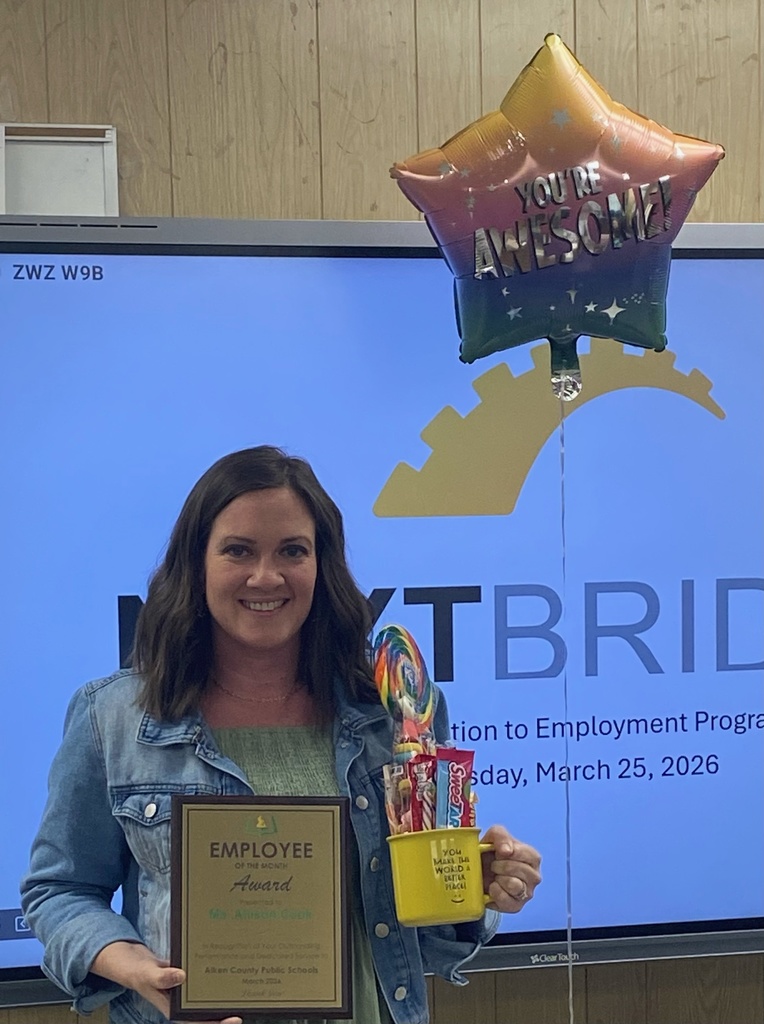 March Employee of the Month, Allison Cook.