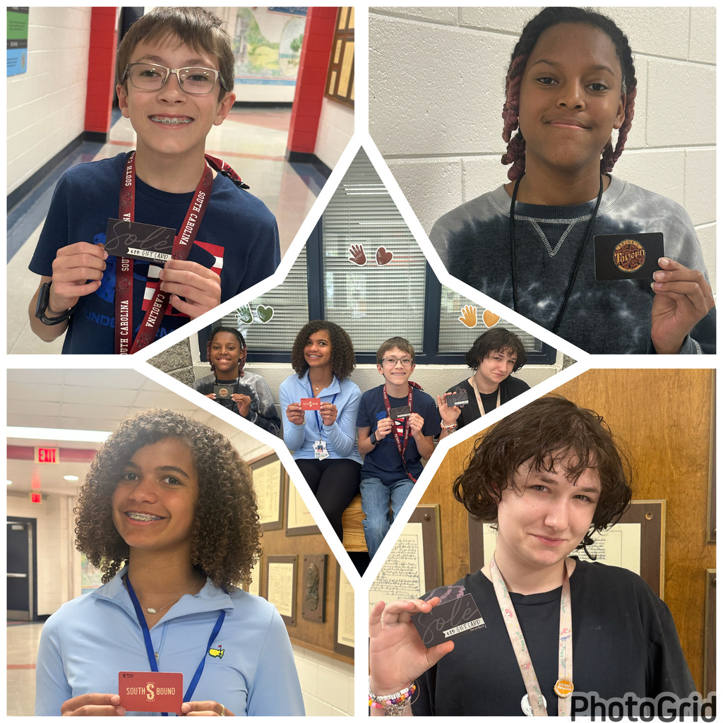 Winners from our positive behavior- no referrals drawing!