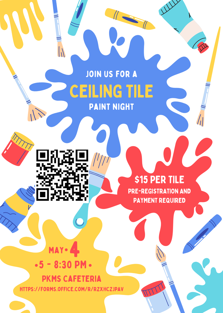 ceiling tile paint night flyer
