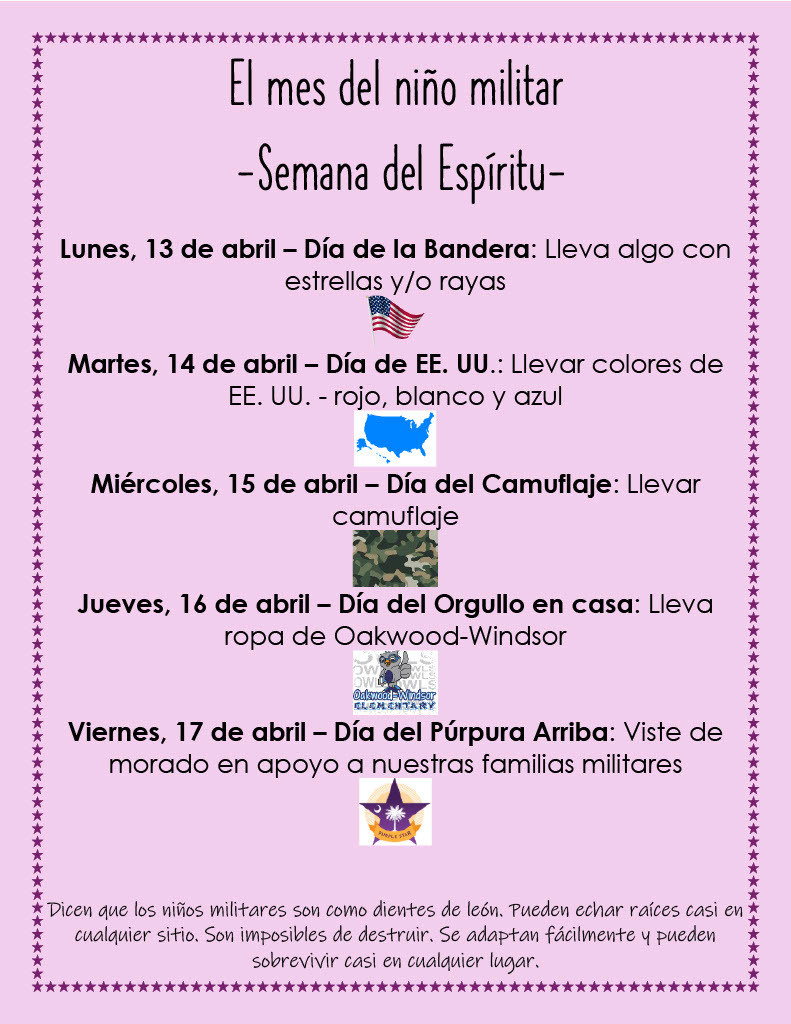 month of the military child spirit days